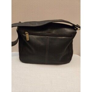 Le Donne Leather Collection Dark Brown Soft Leather Medium Size Shoulder Bag